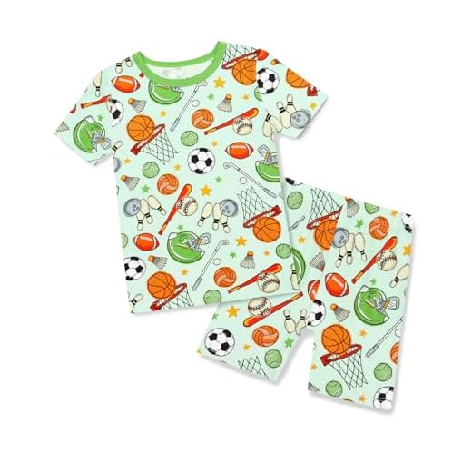 babee Reshinee Bamboo Viscose Toddler Pajamas Boys Girls Kids Baby Cool Short Summer Sport Pjs Set 12-18 Months Two Piece