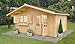 Produktbild Gartenhaus LL16-34 mm Blockbohlenhaus, Grundfläche: 17,80 m², Satteldach