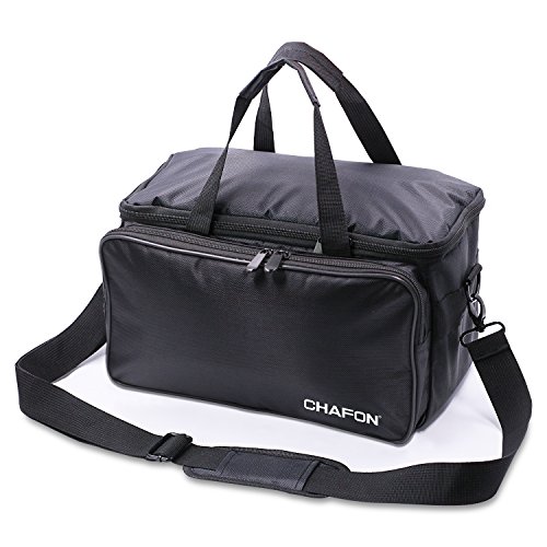 CHAFON Travel Carrying Case Compatible with Portable Station Outdoor Camping Storage Case with Waterproof PU Bottom and Front Pockets for Charging Cable and Accessories