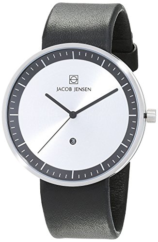 Preisvergleich Produktbild Jacob Jensen Herren Analog Quarz Uhr mit Leder Armband 32270