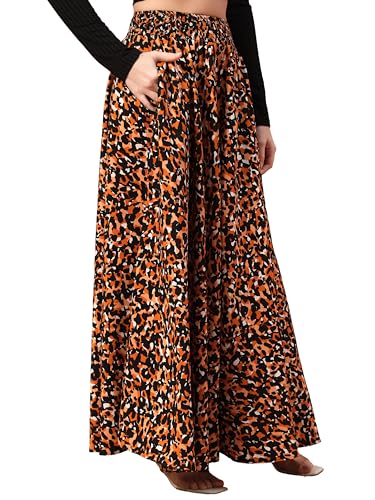 Image of KZULLY | Palazzo for Women | Solid & Printed | Stylish Wide-Leg | Comfortable Elastic Waist Bottomwear