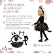 Emily Rose 14 Inch Fashion Doll Clothes | New Improved | 5-PC Black Cat Halloween Costume Clothing Outfit Gift Set, Includes Cat Ears, Tights and Shoes | USA Business | Doll NOT Included