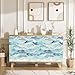 Zaffin Abstract Ocean Waves Peel and Stick Wallpaper, Blue Watercolor Coastal Self-Adhesive Vinyl Wallpaper for Home Decor – 17.7