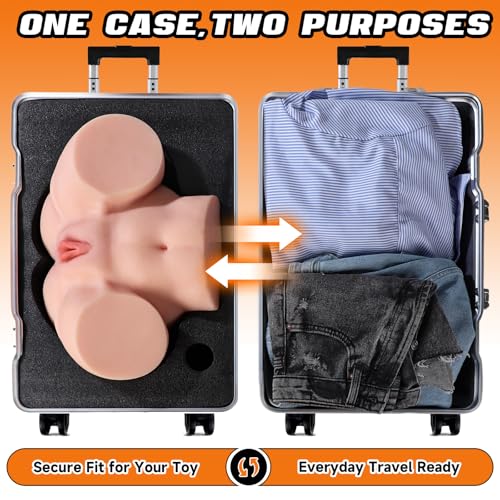 Image of BBW Sex Doll Big Ass Male Sex Toys with Luggage, 36LB Realistic Plump Cheek Sex Dolls Masturbator & Dual-Layer Bouncy Butt, Tight Vagina & Anal Channels Adult Sex Toy Storker for Men Lifelike Pressure