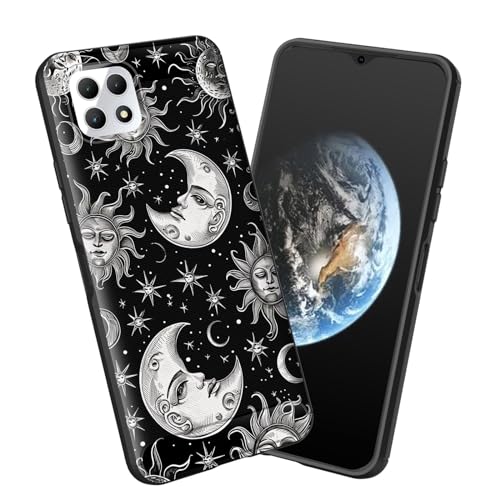 Coque T-Mobile Revvl 7 5G en TPU motif soleil vintage et lune