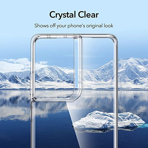 Image of NISHTECH for Samsung Galaxy S21 Ultra Premium Transparent Hybrid Soft Slim Dust Proof Back Case Cover Silicone with Camera Protection