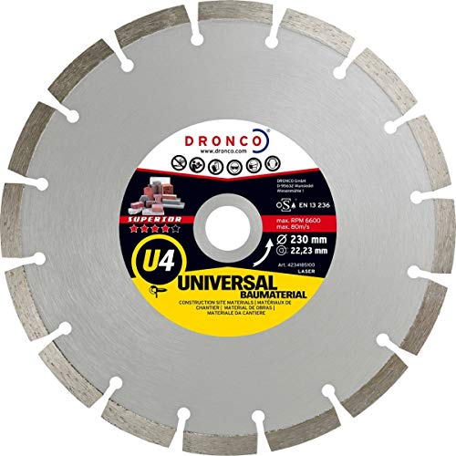 Disco de diamante de 350 mm que evita vibraciones y atascos a 5500 rpm