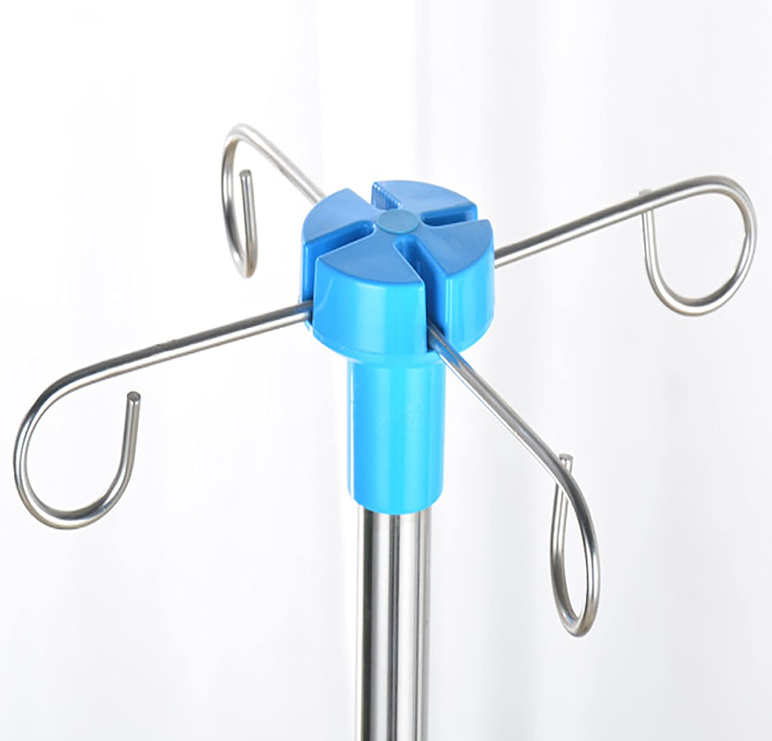 Winter Soporte para suero intravenoso portátil de Acero Inoxidable Grueso, Altura Ajustable Antideslizante y Estable, 4 Ganchos, 5 Ruedas universales (Size : 4 Wheels)