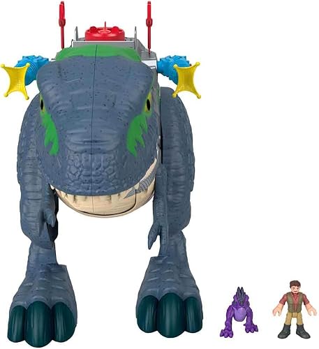 Miniatura 4 de Fisher-Price Imaginext Jurassic World Rebirth Dinosaur Playset, Ultimate Action Chomp T. rex Juguete de dinosaurio de 18 pulgadas con luces,