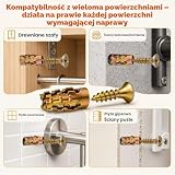 50szt Śrub Naprawy Zawiasów i 50szt Kotew Rozporowych, Zestaw Wysokiej Jakości Krótkich Śrub Rozporowych do Drzwi Szafek Odpowiedni do Drewna Betonu Płytek i Innych Materiałów
