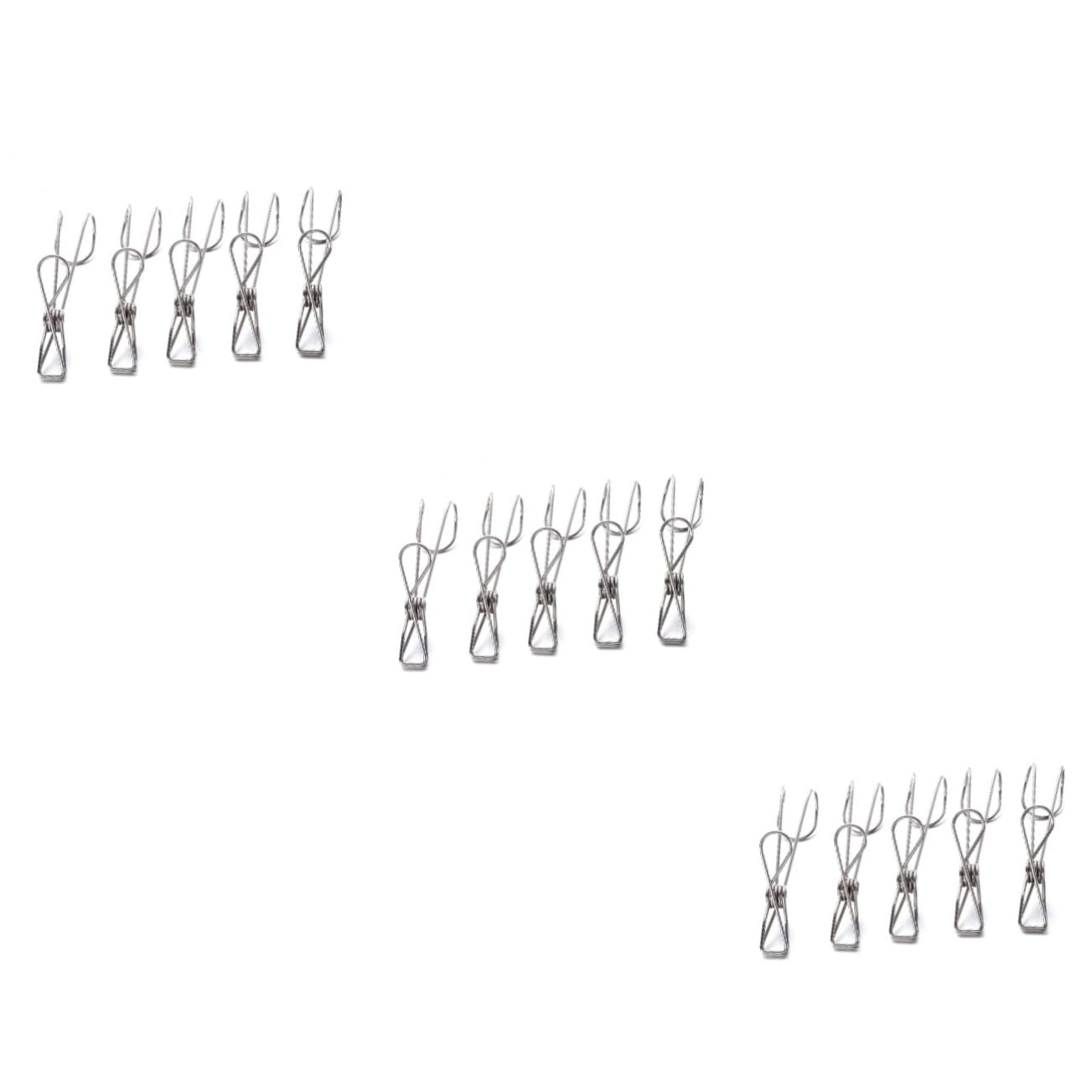 MAGICLULU 30pezzi Mollette Inossidabile Per Abbigliamento e Biancheria Clip Multifunzionali Per Asciugatura Resistenti e Antiscivolo Per Camicie e Coperte