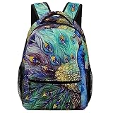 LAerper pour enfants école primaire sac à dos paon enfants cartable écran ouvert paon mignon dessin animé sac, voyage sac à dos pour garçons filles