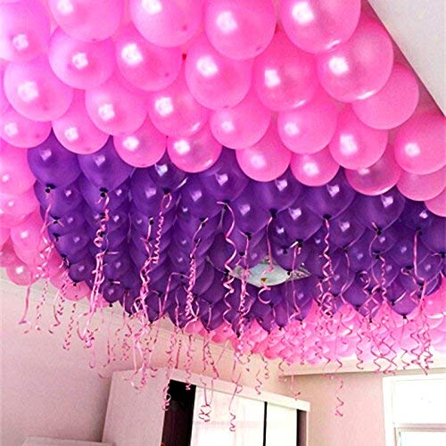 Image of HD Big Size 100 pcs Metallic Purple and Pink Balloons, Theme Party, Party Decoration, Birthday Party Pack of 100 Balloons