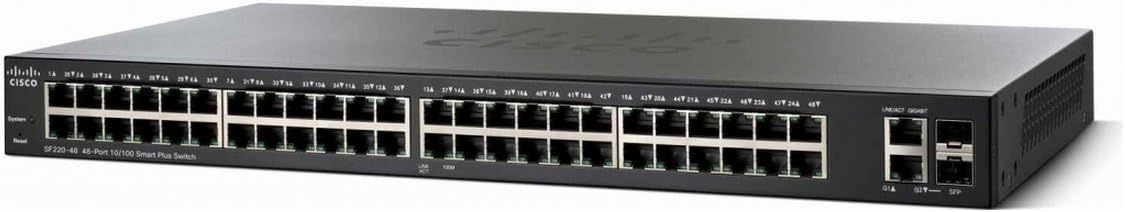 Cisco SF220-48 10/100-Fast Ethernet i Gigabit-Ethernet-Smart Switch ...