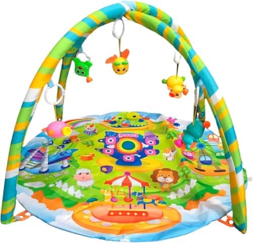 Tapete De Atividades Infantil Com Móbile Acolchoado, Arcos Fléxiv...