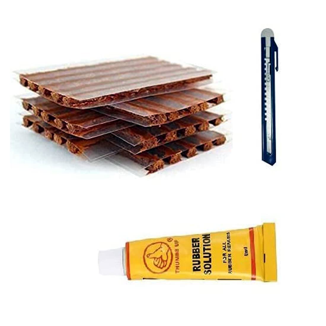 New Tubeless Tyre Puncture Kit Repair Strip 1 Cutter, 1 Slotion and 30 pieces Strip box (30 Pieces+1Cutter+1Slotion)-picture-26