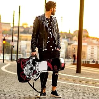 Housse de guitare rembourrée épaisse en tissu Oxford avec boucle de suspension et sangle de cou Motif crâne sur fond noir 101,6 cm, Multicolore 5., 42.9×16.9×4.7 in, Sac de transport tendance pour - Les Beatles, Paul McCartney, John Lennon, RIngo Starr, George Harrison Housse de guitare rembourrée épaisse en tissu Oxford avec boucle de suspension et sangle de cou Motif crâne sur fond noir 101,6 cm, Multicolore 5., 42.9x16.9x4.7 in, Sac de transport tendance pour – Image 6