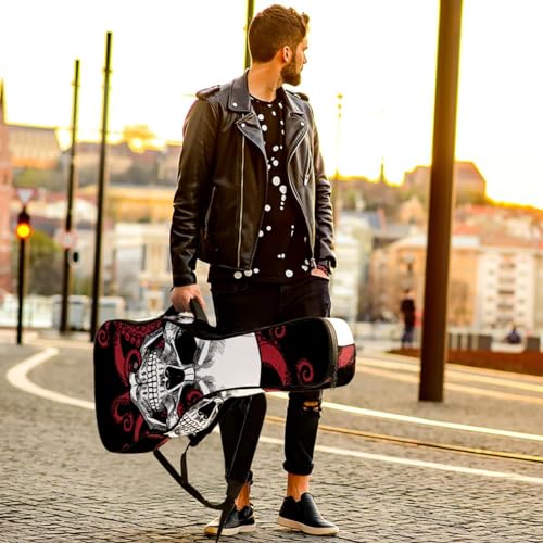 Housse de guitare rembourrée épaisse en tissu Oxford avec boucle de suspension et sangle de cou Motif crâne sur fond noir 101,6 cm, Multicolore 5., 42.9×16.9×4.7 in, Sac de transport tendance pour - Les Beatles, Paul McCartney, John Lennon, RIngo Starr, George Harrison Housse de guitare rembourrée épaisse en tissu Oxford avec boucle de suspension et sangle de cou Motif crâne sur fond noir 101,6 cm, Multicolore 5., 42.9x16.9x4.7 in, Sac de transport tendance pour – Image 7