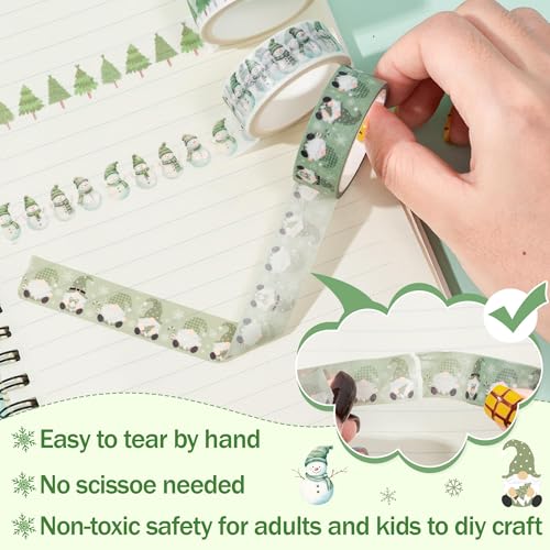 Cinta washi verde salvia para manualidades y decoracion de albumes de recortes 4
