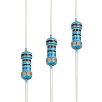 Vista 94 de 100pcs 1 ohm Resistor 1/4w (0.25 W) Resistencia fija de película metálica de tolerancia ±1%, múltiples valores de resistencia opcional