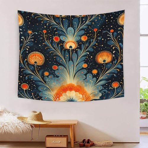 Tapisserie murales pour cacher un mur blanc de salon en tissu