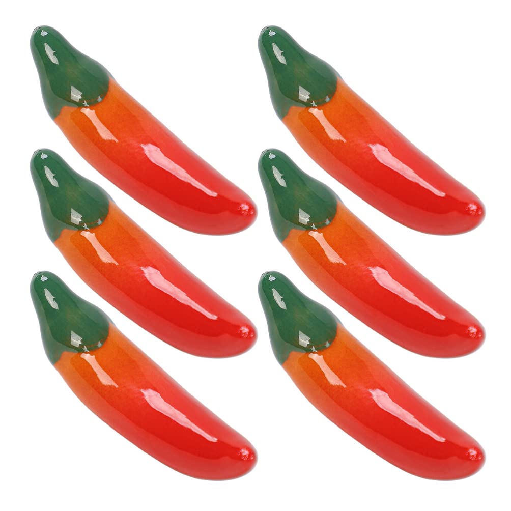 Générique Lot de 6 Supports de Baguettes en céramique en Forme de poivron, Support de Baguettes, Design végétal, présentoir de Plateaux de Baguettes