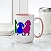 CafePress Rainbow Dachshunds 15 Oz Ceramic Large Mug 15 oz (444 ml) Ceramic Coffee Mug