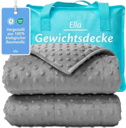 Ella Gewichtsdecke Kinder 3,2 kg Therapiedecke 100x150 cm | Schwere Decke für besseren Schlaf - Ideal als Einschlafhilfe, Therapiedecke und Beschwerungsdecke für Kinder - Grau Mink