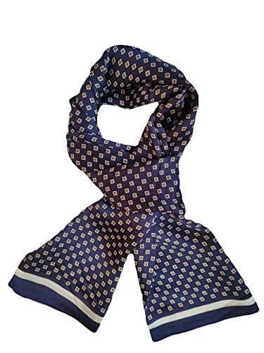 UK_Stone Foulard classique 100 % soie cachemire avec couronne et diamants double couche pour homme 12 mm, #6., Taille Unique Cover
