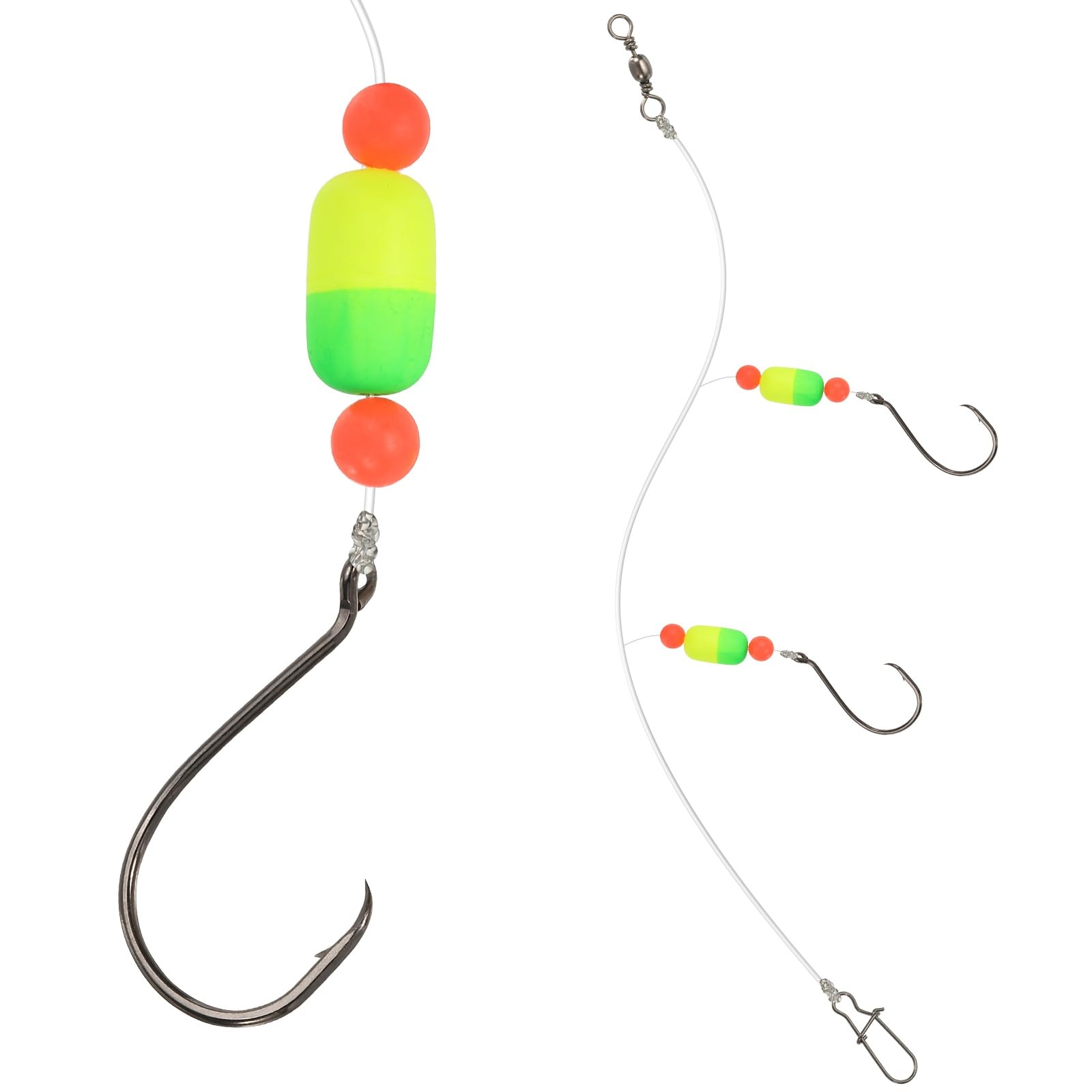 YELARXI Fishing Floats, 39 Inch Popping Floats Slip Bobbers Popping Corks Float Weighted Bobbers Fishing Tackle for Saltwater Freshwater Fishing Tackle (4 Pack, Yellowish Green)