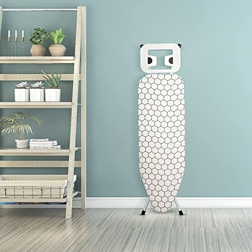 Xpork Ironing Boards Heavy Duty Ironing Board with Mesh Metal Base for Hanging Portable Folding Mini Iron Board for Sewing Craft Room Household Dorm H-2