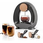 RECAFIMIL MINI Q 2-in-1 Single Serve Coffee Maker - Brew K-Cups or Ground Coffee (4-8 oz) - Compact Americano Coffee Brewer with Reusable Filter (GREY)