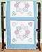 Stamped White Quilt Blocks 18"X18" 6/Pkg-Patchwork Hearts