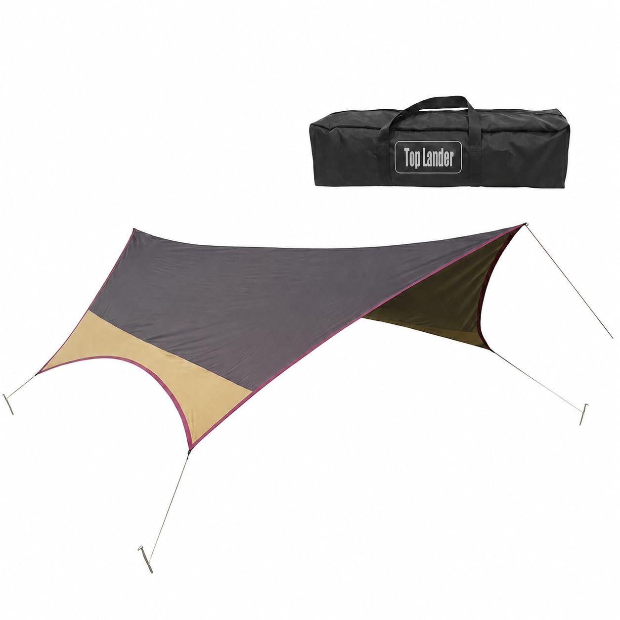 Antipioggia Tenda Riparo Esterno ne Tarp Copertura Impermeabile Parasole in Oxford con Ganci Occhielli E Picchetti Adatto a Campeggio Viaggio Zaino in Spalla Spiaggia