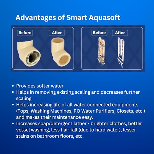 Image of Parryware Aquasoft Water Softener 110 | Converts Hard Water into Soft Water | Prevents Scaling | Ideal for Office Buildings, Apartments, Villa & Big Swimming Pool | Water Conditioner for 2-inch Pipe