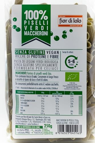 Fior di Loto, Maccheroni di piselli bio, senza glutine, 250g