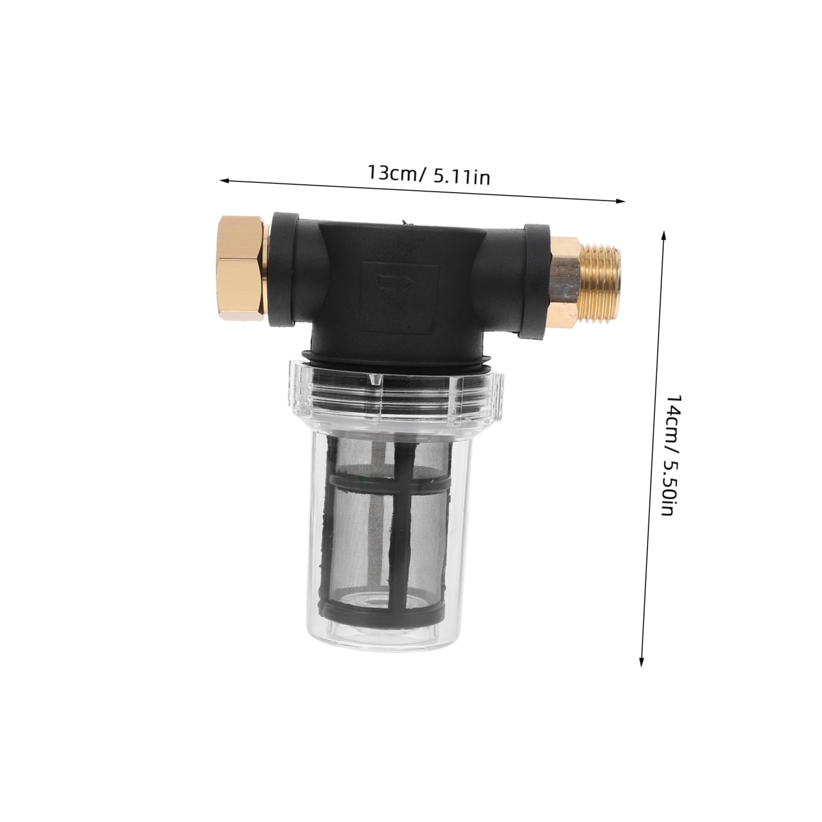 BESPORTBLE Filtro de Agua para Hidrolimpiadora y Manguera de Jardín Negro | Malla Permanente Fácil de Limpiar, Plástico y Metal, Hogar Rural y Agua de Pozo