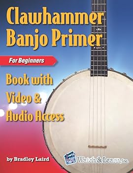Paperback Clawhammer Banjo Primer Book for Beginners with Video & Audio Access Book