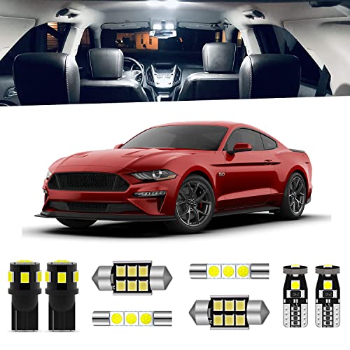 Kit de 8 luces LED interiores para Ford Mustang 2015-2020 Blanco