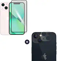 Película De Vidro 3D Tela Toda Para iPhone + Película Lente de Câmera (iPhone 13)