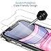 immagine 4LK Custodia per iPhone 11 6.1, AntiGraffio Assorbimento degli Urti, HD Trasparente Cover con Screen Protector Vetro Temperato[2 Pack] per iPhone 11 6.1 - Trasparente