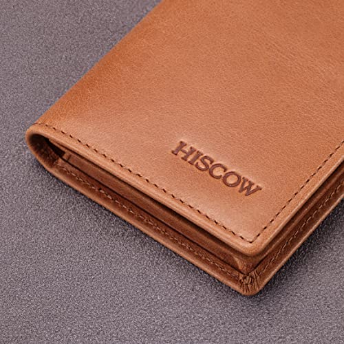 Image of HISCOW Business Card Holder with Large Compartment - Full Grain Leather