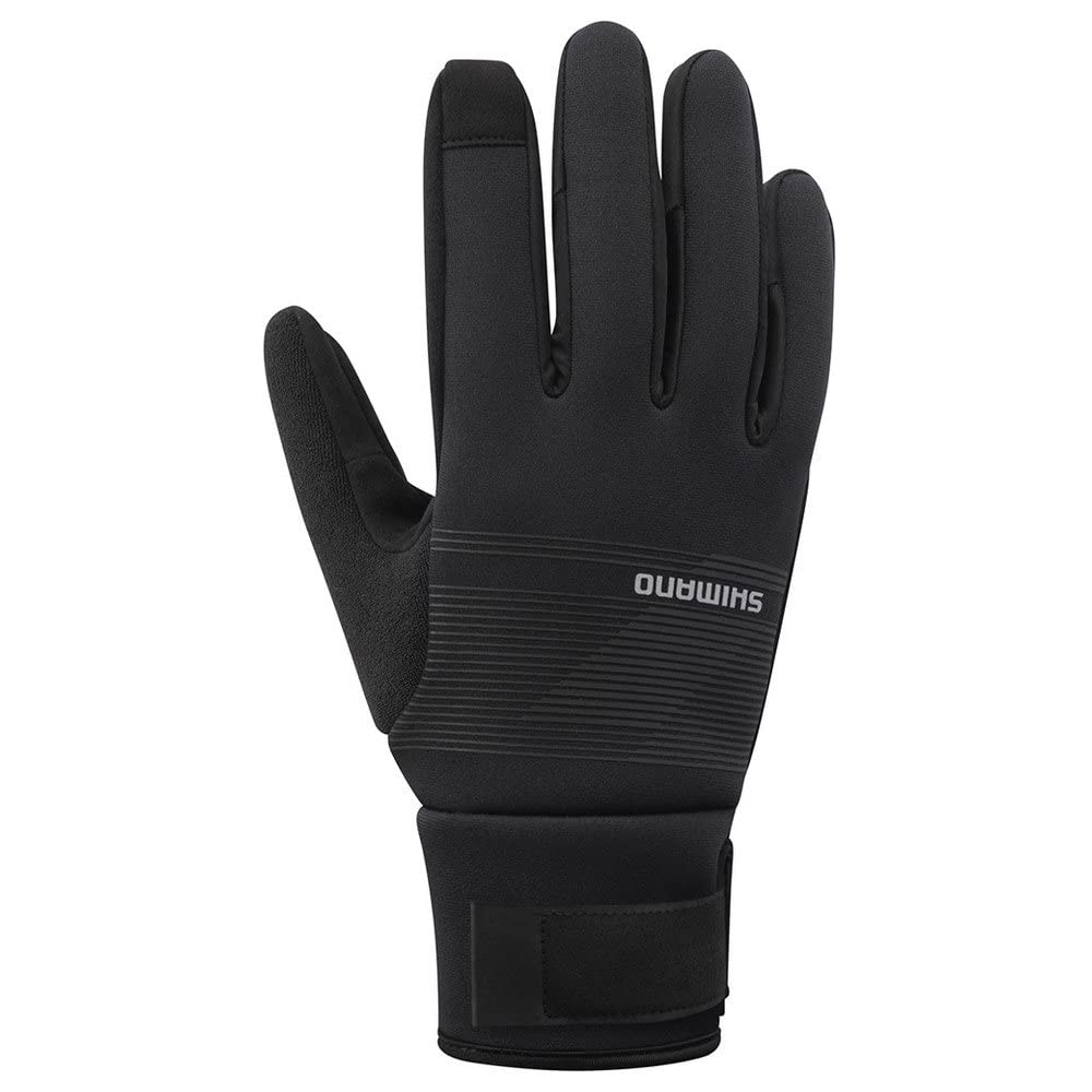 SHIMANO Windbreak 2022 - Guantes térmicos de Ciclismo para Hombre, Color Negro