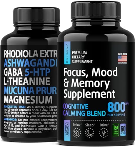 5-HTP-Focus-Memory-Supplement-Nootropic-Brain-Support-with-Gaba-L-Theanine-Rhodiola-Rosea-Griffonia-Simplicifolia-Mucuna-Puriens-Ashwagandha-Sleep-Calm-Relax-for-Men-Women-60-Capsules