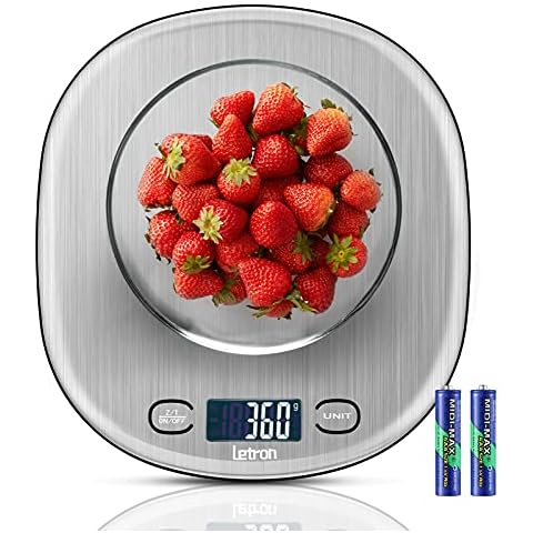 Küchenwaage Digital, 15KG Waage Große Wiegefläche Digitale Küchenwaage Professionelle Haushaltswaage zum Backen und Kochen Cover