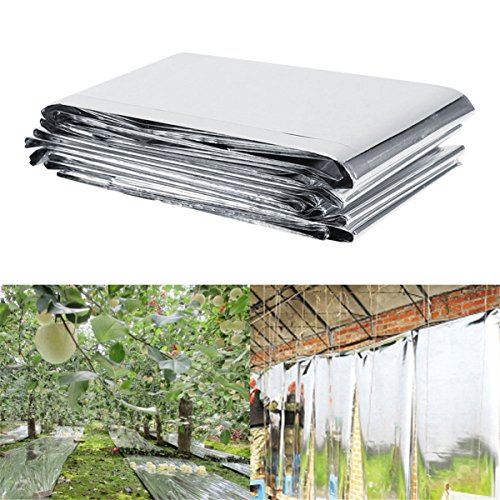 LKXHarleya Silver Plant Reflective Film Garden Greenhouse Improve Solar Radiation And Distribution Gardening Tool 82.68 x 47.24inch