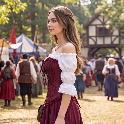 Image of frawirshau Women's Overbust Costume Corset Renaissance Victorian