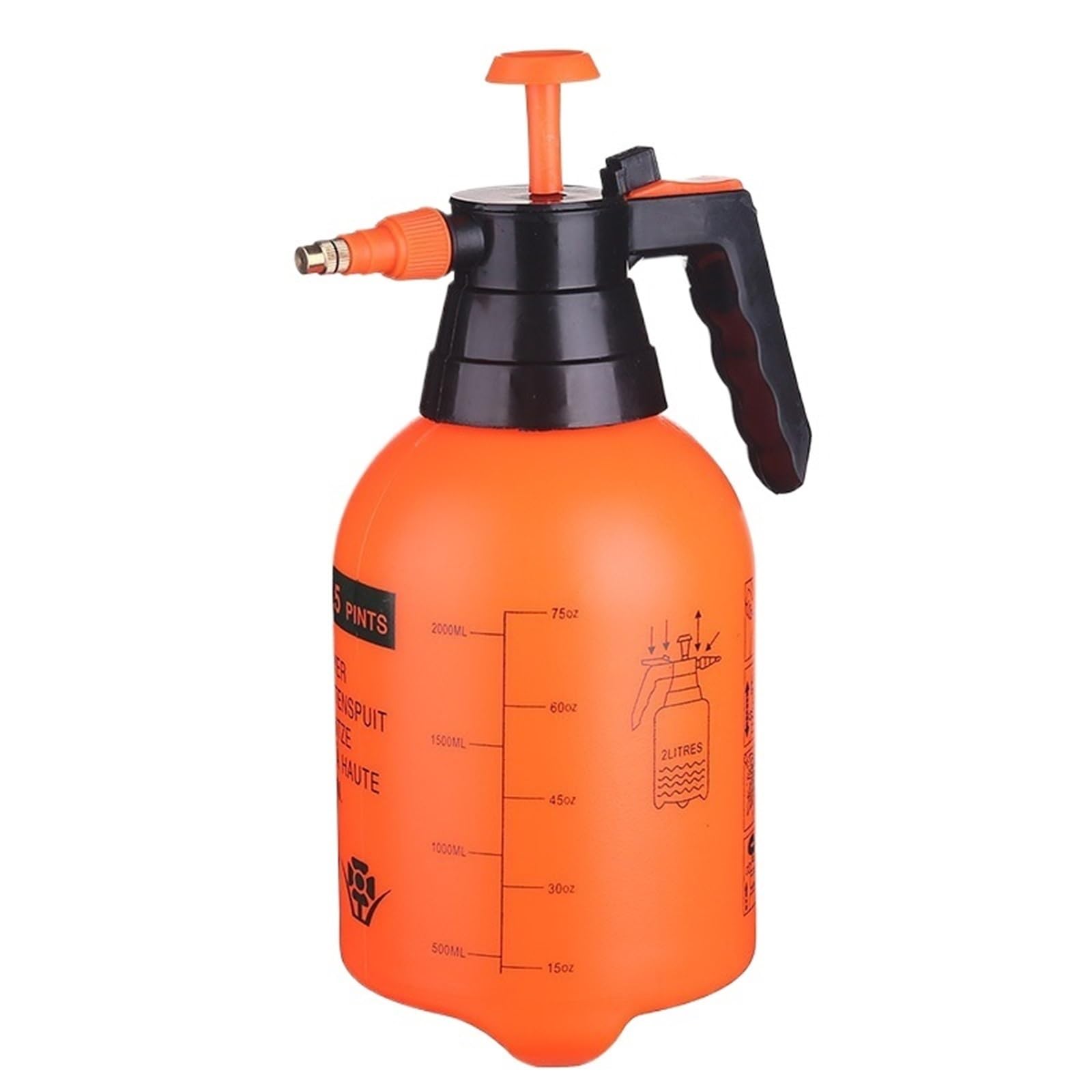 DSFIHJO 2-Piece Hand Pressure Water Sprayer Trigger Air Pump Garden Spray Bottle Car Cleaning Watering Can(1-PCS 3L Red)