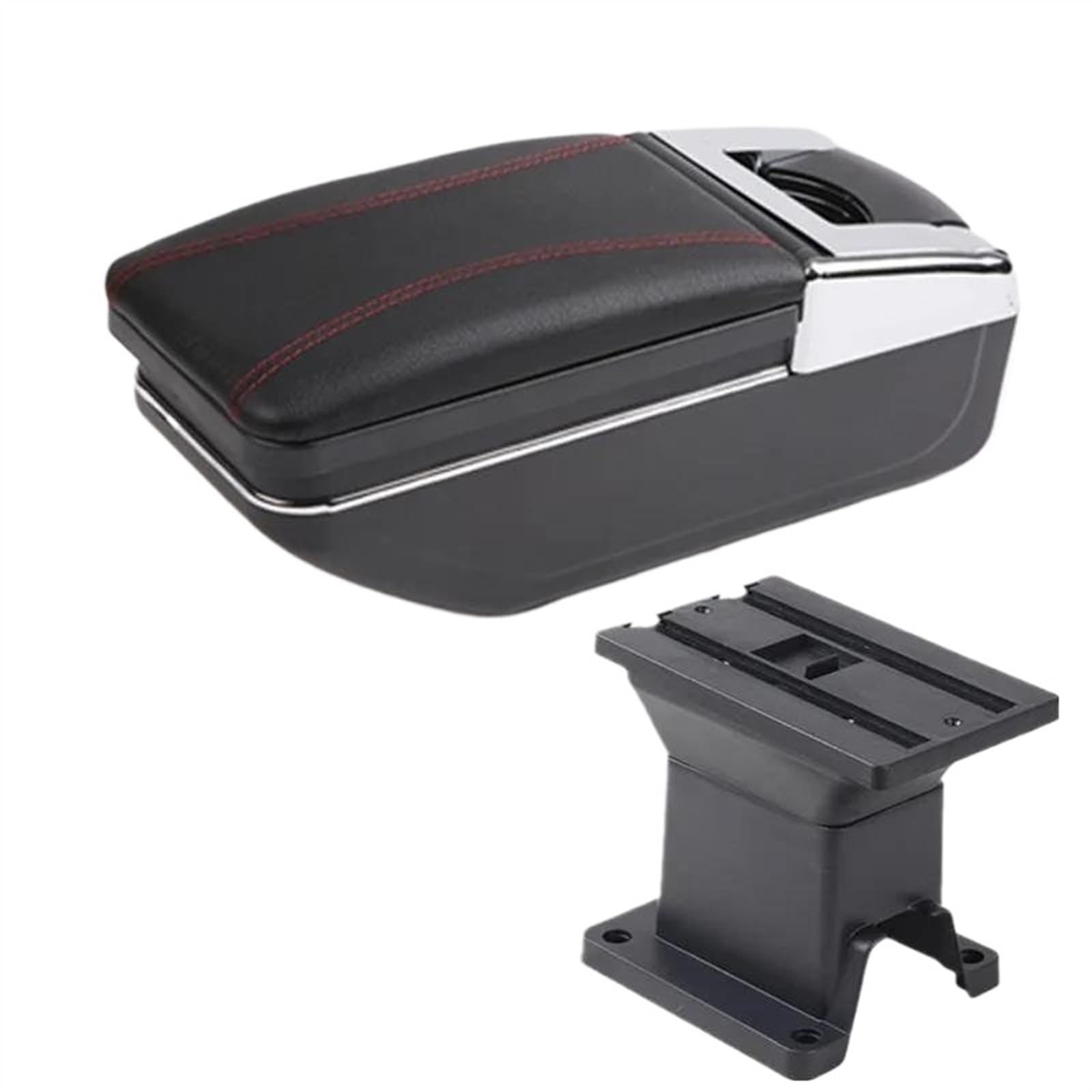 DYDGUTUFB Car Armrest Box Central Storage Box Interior Parts Center With USB Accessories For Toyota IQ (A1 red line NO USB)