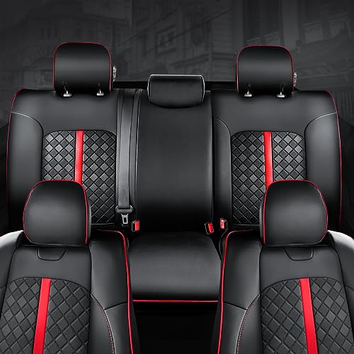 Image of Carlimeki Leather Seat Covers Custom Fit for Tacoma Gen 2nd (2005-2015) | For Double & Crew Cab only - Fits Base, PreRunner, TRD Pro - Fully Covered - Fit Like a Glove